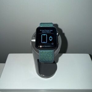 Apple Watch Series 3 38mm with Apple Green Nylon Sport Loop